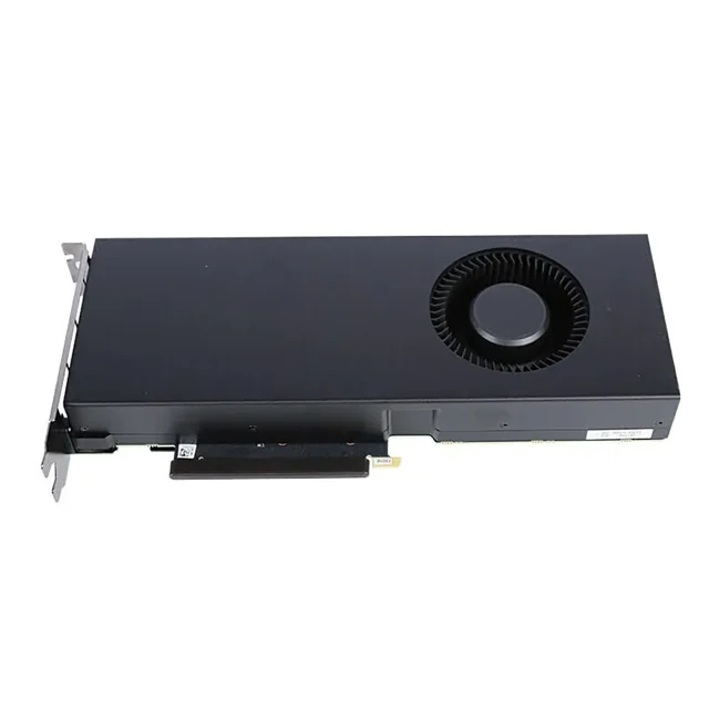 rtx 3060 turbo 12gb gddr6 tarjeta de vídeo modelo gpu ai de servidor de doble ancho vista en ángulo bajo, tarjeta GPU de doble ranura con carcasa negra rectangular y ventilador radial en la esquina superior derecha; con conector PCIe 4.0 x16 visible y bracket metálico con salidas 1x HDMI 2.1 y 3x DisplayPort 1.4a. A menudo se usa en servidores para entrenamiento de modelos y renderizado a gran escala.