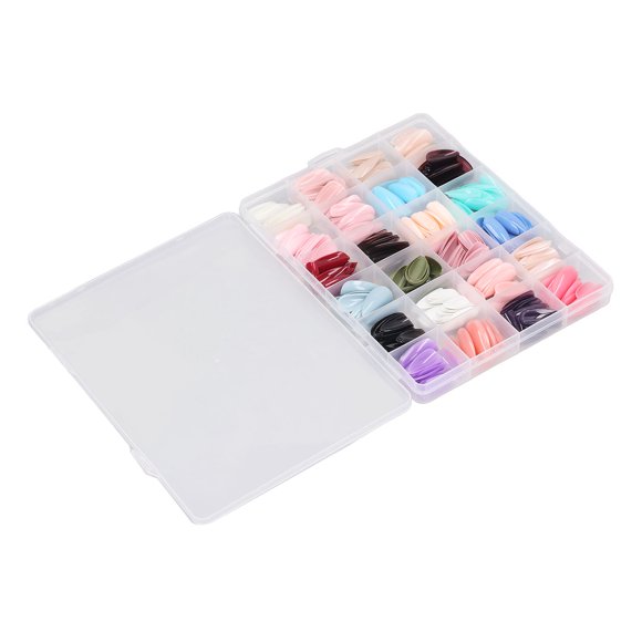 Riousery 576pcs False Nail Tips Set Full Cover Pure Color Fashionable Press On Fake Nails Art Tips 19.00 cm x 14.00 cm / 7.48 inches x 5.51 inches