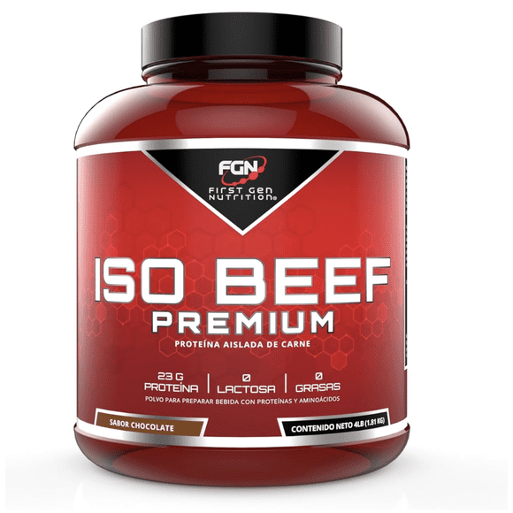 First Gen Nutrition ISO Beef Premium – Proteína Aislada de Carne, 23 g de Proteína, Sin Lactosa, 99% Pureza Chocolate