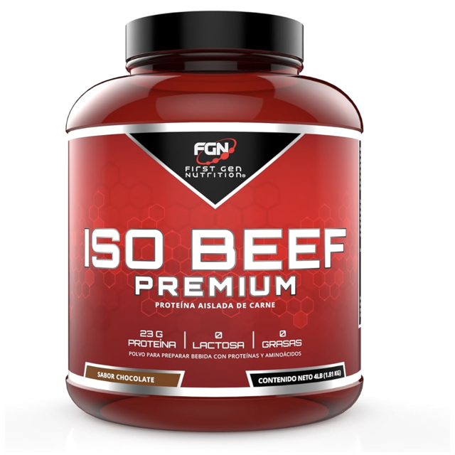 First Gen Nutrition ISO Beef Premium – Proteína Aislada de Carne, 23 g de Proteína, Sin Lactosa, 99% Pureza Chocolate