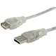 thumbnail image 1 of Extensión de cable USB 2.0, A macho / A hembra, 4.5m, Plata., 1 of 2