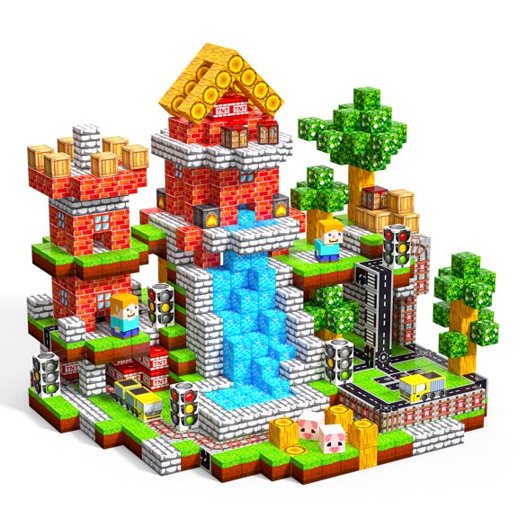Bloques Magnéticos MagniBuild 100 Piezas - Set de Cubos de Construcción