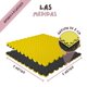 thumbnail image 3 of Piso Tatami 9m² 9pz Artes Marciales Gym Foamy 100x100x2cm Amarillo/Negro, 3 of 5