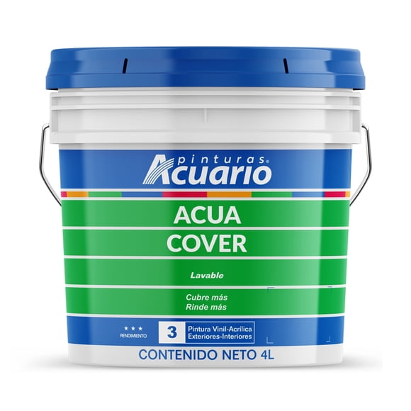 Pintura Vinil Acrílica Acuario Acua Cover 4 Litros Coral
