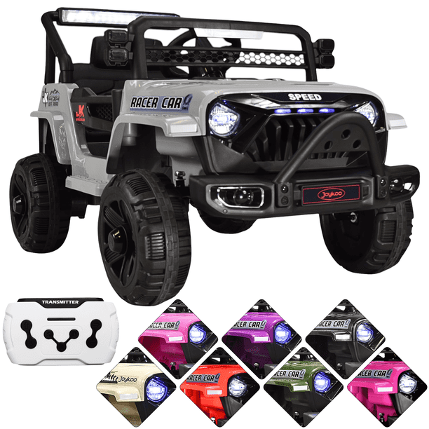 Camioneta Montable JOYKOO 93 cm Eléctrica para Niños Control Remoto 12v Gris