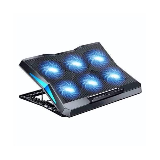 Base Enfriadora 6 Ventiladores USB para Laptop de 12 a 17 Pulgadas Rendimiento sin Calor