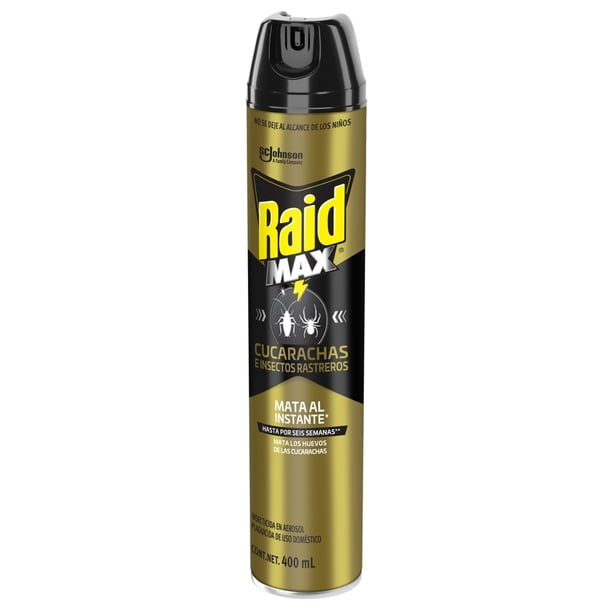 Imagen 4 de Insecticida en Aerosol Raid Max Cucarachas e Insectos Rastreros 400 mL