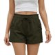 thumbnail image 1 of Short Casual de Mujer Con Cordón Ajustable y Bolsillos verde oscuro Mediano, 1 of 5