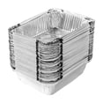 thumbnail image 1 of 50pcs Moulds Disposable Aluminum Baking Pan Kitchen Tools Consummate For Baking Cakes Brownies Bread Meatloaf Lasagna Or Lunch Box, Disposable Aluminum Baking Moulds, Non-Stick, Easy Clean,, 1 of 6
