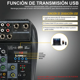 thumbnail image 5 of Audio Sonido Tarjeta Consolas de Sonido Audio Mixer Usb Bluetooth Malubero, Negro, 5 of 5