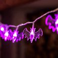thumbnail image 4 of Xihbxyly Guirnalda de Luces de Halloween con Forma de Calabaza, Fantasma y Murciélago, 40 Led a Pilas, Diseño Impermeable, Decoración para Interiores y Exteriores, Ambiente Espeluznante para Fiestas,, 4 of 7