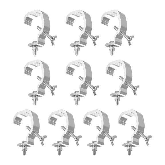 Juego De Ganchos Para Luces De Escenario, 10 Piezas Malubero Plateado