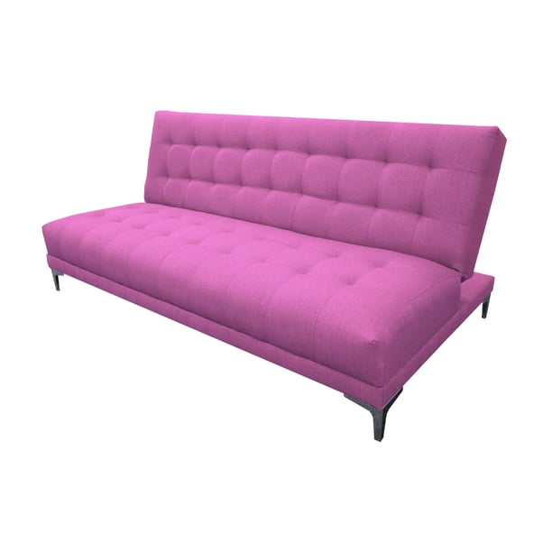 Sofa Cama Reclinable El Bazar Store Verso Rosa Futon Abotonado Matrimonial 3 posiciones Sala