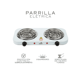 Parrilla Electrica de Acero Inoxidable 45cmx22cm