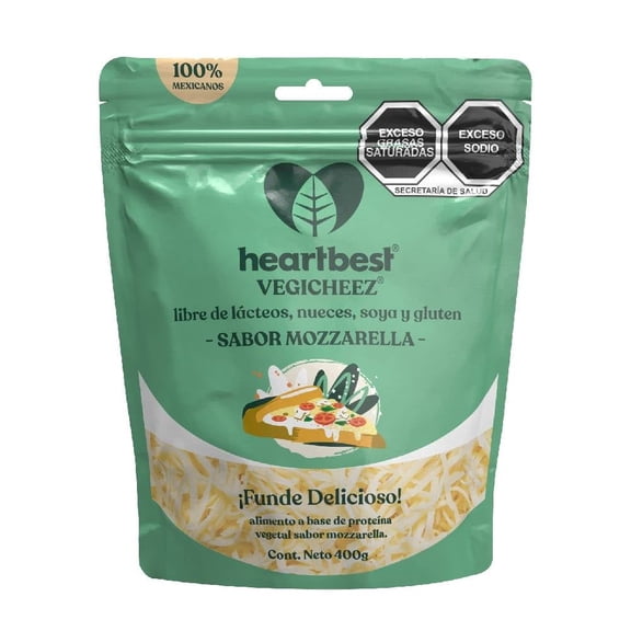 Tipo queso mozzarella Heartbest Vegicheez rallado vegano 400 g