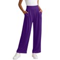 thumbnail image 1 of TaTaai Ladies' Elastic High Waist Wide Leg Jeans, Versatile Loose Straight Leg Pants, All Season Casual Fashion Jeans Gift, 1 of 5