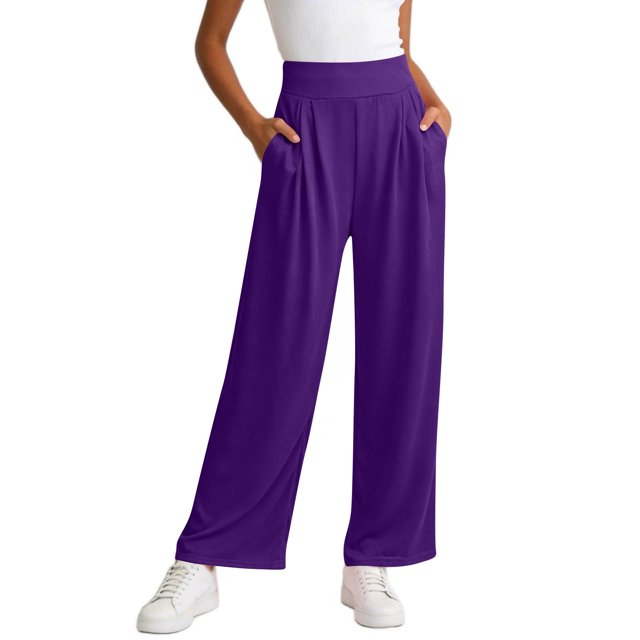 TaTaai Ladies' Elastic High Waist Wide Leg Jeans, Versatile Loose Straight Leg Pants, All Season Casual Fashion Jeans Gift