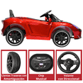 thumbnail image 4 of Montable Electrico para Niños Carro Deportivo Bluetooth Luz Led Control Remoto 12v - Rojo, 4 of 7