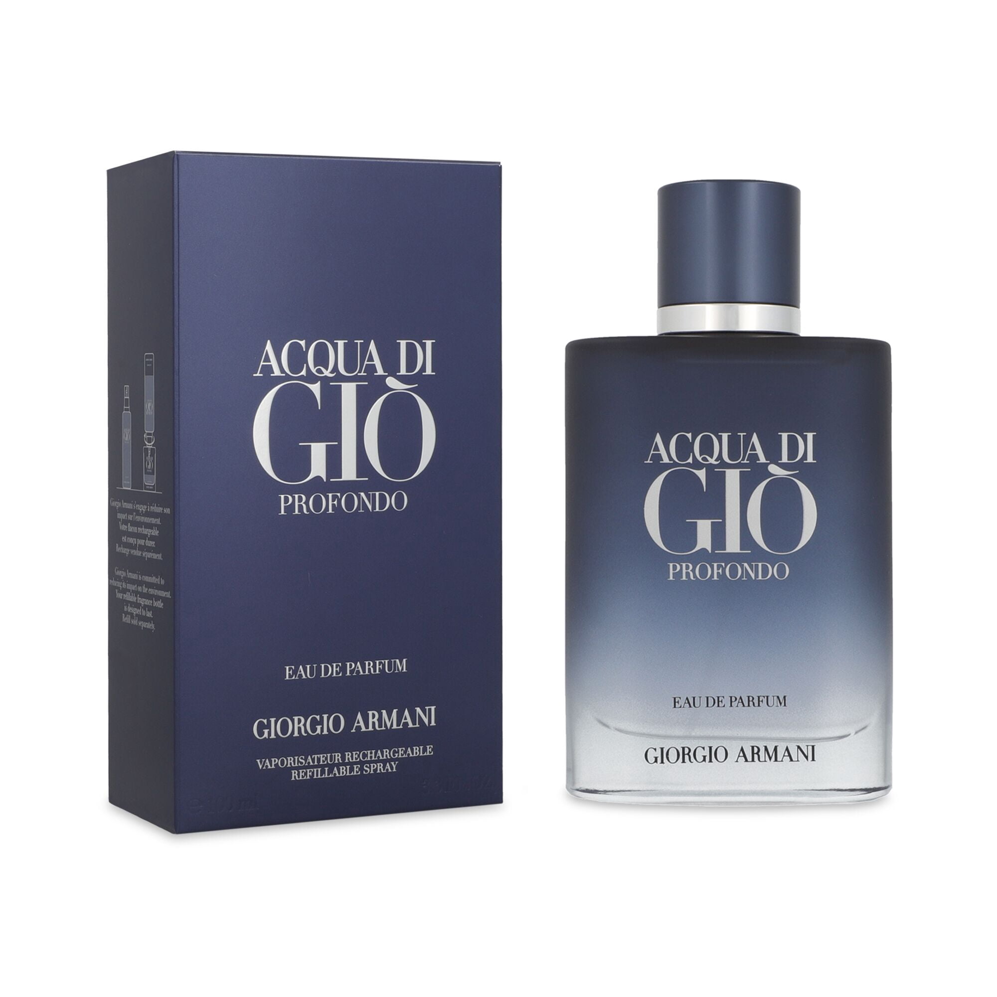 Perfume Giorgio Armani Acqua Di Gio Profondo Refillable 100Ml Eau De Parfum Hombre