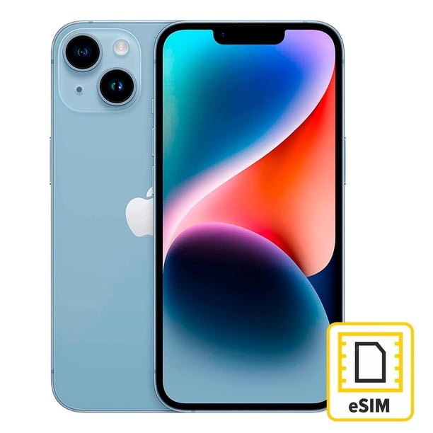 Apple iPhone 14 256GB Azul Reacondicionado eSIM | Bodega Aurrera