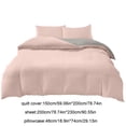 thumbnail image 3 of Juego de cama de 4 piezas para dormitorios | Poliéster suave lavado | Tamaños individual y matrimonial | Diseño reversible | Incluye funda nórdica, sábana ajustable y 2 fundas de almohada, 3 of 6
