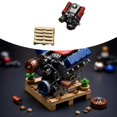 thumbnail image 3 of Minimodelo de motor a escala 1:64 realista con bandeja a juego para vehículo de mesa de arena rojo, 3 of 9