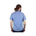 thumbnail image 3 of Camisa Manga Corta Azul Jaspe Slim Fit Con Bolsa Semi Oculta Para Hombre, 3 of 4