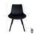 thumbnail image 2 of Set 2 Sillas Comedor Velvet Tapizada Terciopelo Sala Eames negro Grande, 2 of 7