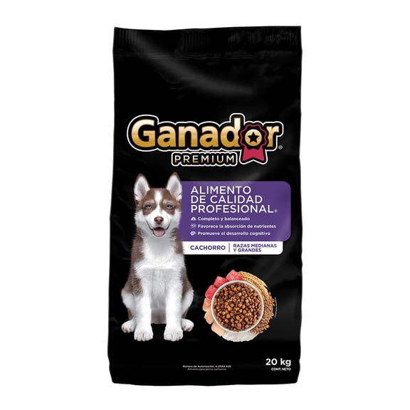Croquetas para Perro Ganador Premium Cachorro todas las razas 20kg