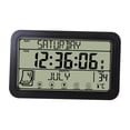 thumbnail image 3 of Reloj de pared digital, relojes de pared, pantalla de temperatura y humedad, silencioso, grande negro, 3 of 9