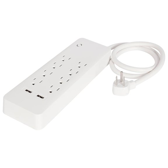 Multicontacto 8 Entradas c/Supresor de Picos y 2 USB