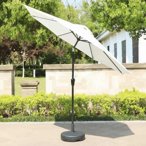 Sombrilla de Jardín de 2.7 m con Sistema Inclinable y Manivela para Sombra en Exterior | Sombrilla para Patio, Terraza y Exterior