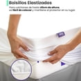 thumbnail image 4 of Protector de Colchón Ubbe 100% Impermeable Hipoalergénico Suave Cubre Colchón de Tela Premium Certificada Ultra Delgada contra Agua Blanco King Size 200x190x45cm, 4 of 8