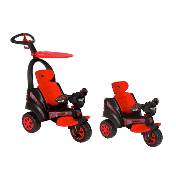 Triciclo Montable Bebe Push Car Prinsel Super Trike 2 En 1 Negro