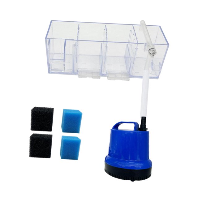 Caja de filtro para acuario, purificador de agua, accesorios para acuario, elevador de cascada, fácil de usar. C