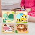 thumbnail image 4 of Rompecabezas de madera Uds., tablero de rompecabezas Montessori , reconocimiento de animales, artesanía de madera, rompecabezas Estilo B, 4 of 7
