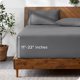 thumbnail image 1 of Sábana Ajustable Bare Home Colección Premium 1800 Tamaño Completo 22' Gris, 1 of 7