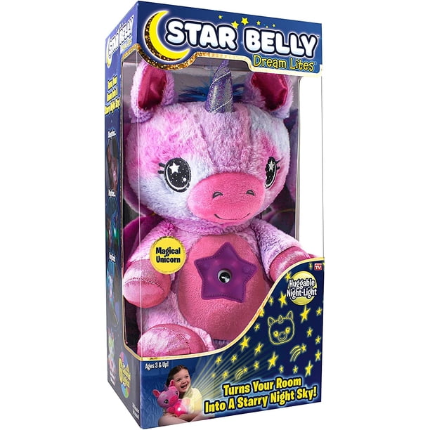 Ontel Star Belly Dream Lites luz de noche de peluche unicornio rosa y ...