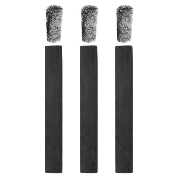 Uxcell 3Pcs Palos de Carbón de Sauce, Lápices de Carbón Negro de 16-19mm, Lápices de Dibujo de Grafito para Artistas, Principiantes, Aficionados, Esbozo, Sombreado, Bellas Artes