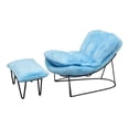 thumbnail image 2 of Mecedora Chaise Longue a escala 1/6, miniatura de tela suave, piezas para modelos de hobby Azul, 2 of 9
