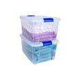 thumbnail image 1 of JOY - Caja de Almacenamiento Apilable, Pack de 2, para Organizador Armario, Juguetes, Ropa, con Broche y Tapa Duradera, 24 Litros de Capacidad, Plástico Libre de BPA, Transparente, 1 of 6