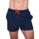 thumbnail image 2 of Traje de baño azul marino hombre short con licra interna, 2 of 5