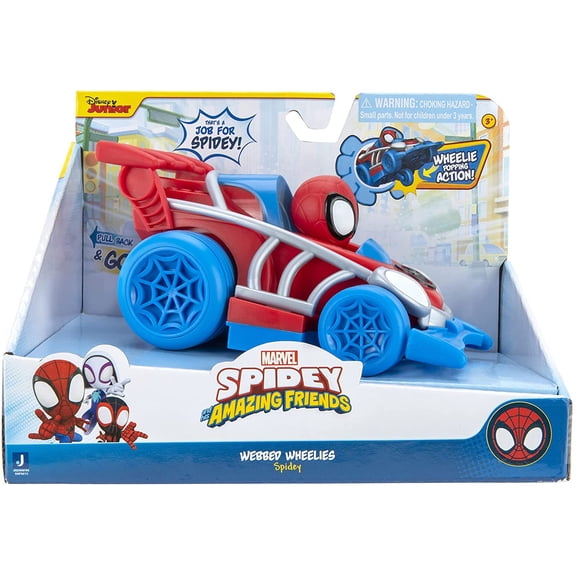 Vehículo Pull Back Webbed Wheelies Spidey And His Amazing Friends