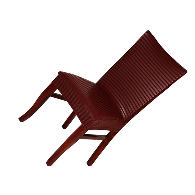 Funda para silla de comedor Billuyoard PU Rayas rojo vino