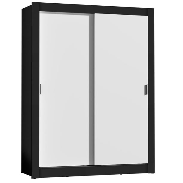 Ropero Closet Madesa Denver 2 Puertas Corredizas Negro/Blanco