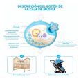 thumbnail image 3 of Móvil Musical KIDDOS para Cuna Sonajero Giratoria con Proyector de luz azul, 3 of 5