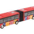 thumbnail image 3 of 2 autobuses de juguete coleccionables a escala 1:64 de metal fundido con mecanismo de retroceso. Regalos para el hogar. rojo verde, 3 of 9