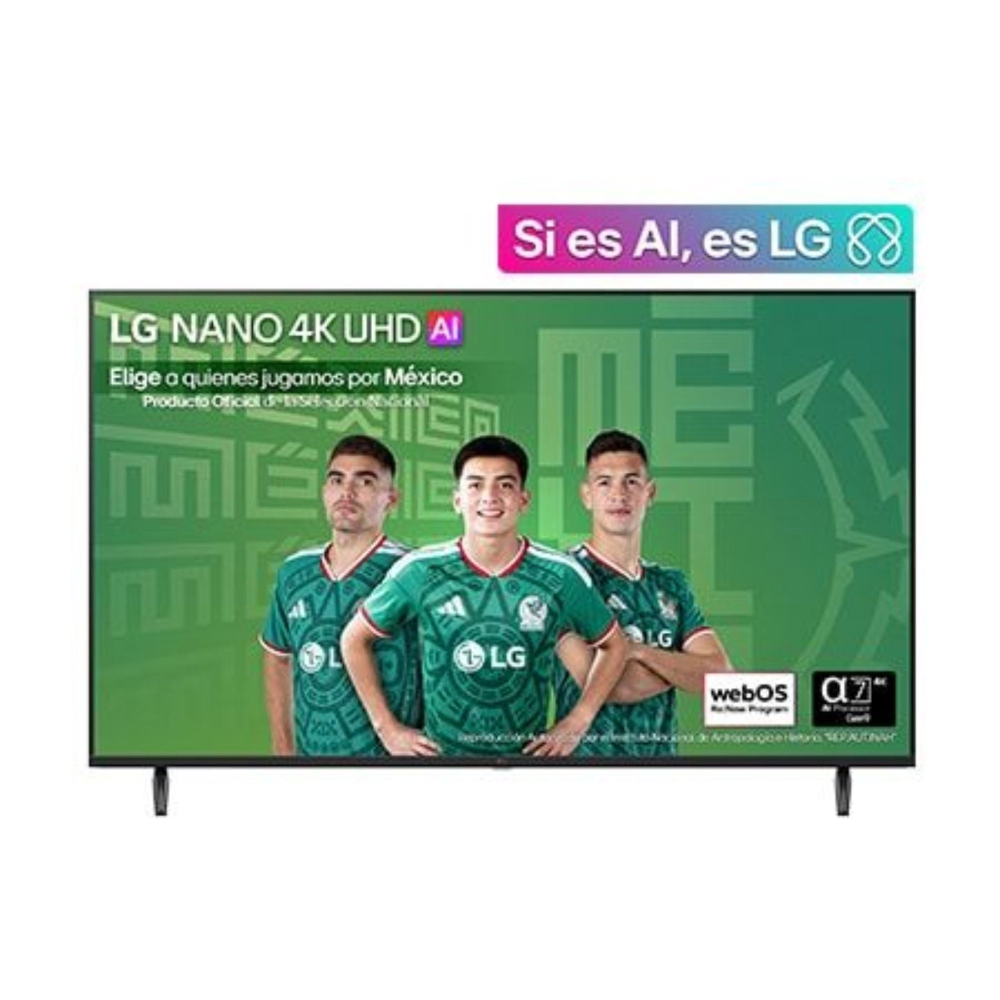 Pantalla Smart TV LG 50 pulgadas NANO 4K UHD AI NU80 webOS 2026
