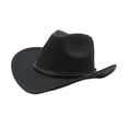 thumbnail image 4 of Sombrero de vaquero elegante sombrero de para la fiesta de la fiesta del festival de cosplay mujeres hombres Negro, 4 of 8