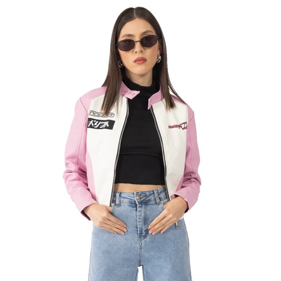 Chamarra Quarry Slim fit Parches Racing Para Mujer